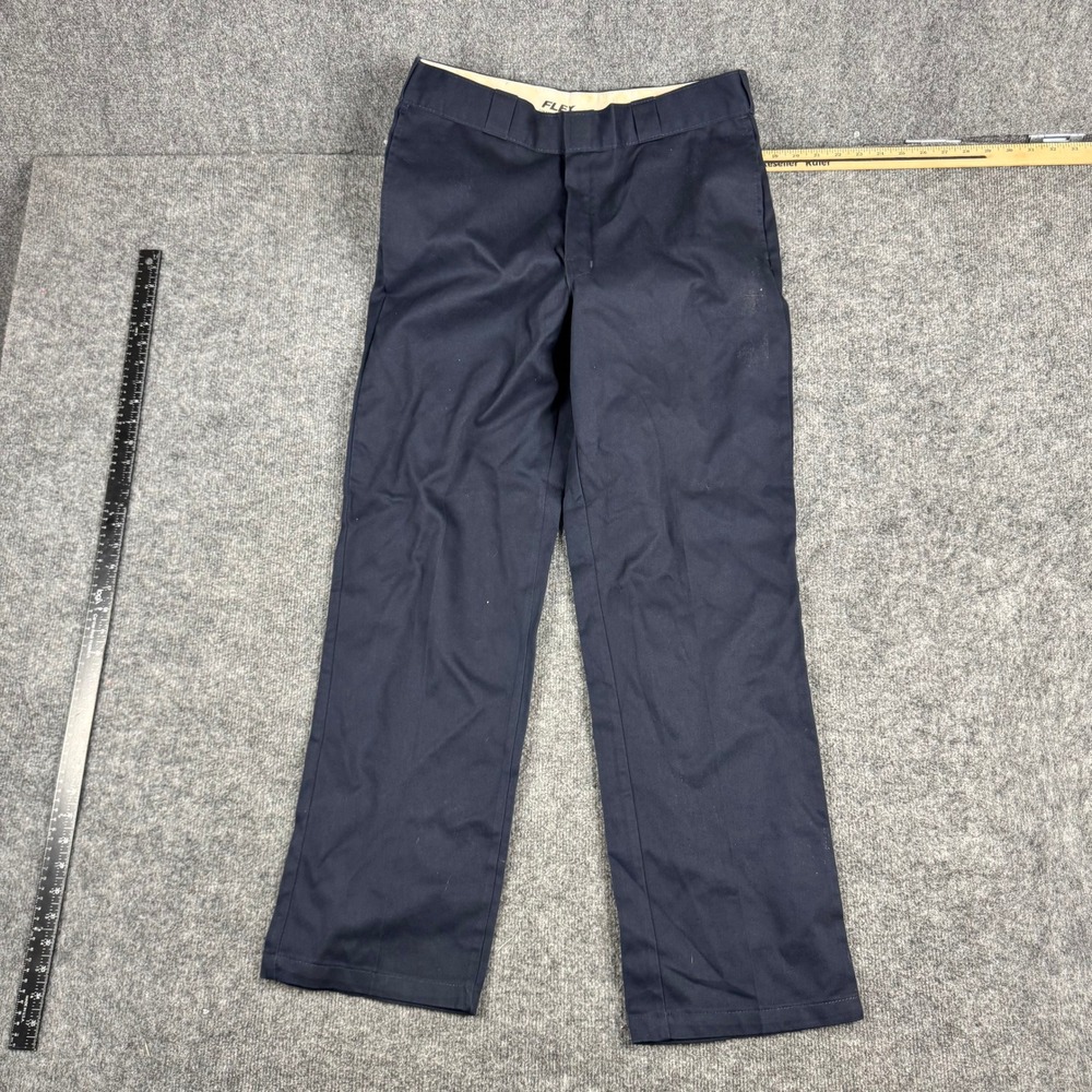 Dickies Pants Mens Size 36x32 Navy Blue Flex Straight Leg Work Utility
